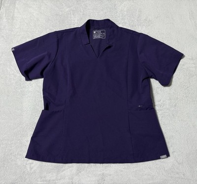 Figs Inala Scrub Top Women s XXL Dark Purple Technical Collection 4994