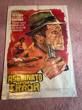 Vintage Movie Poster Spanish 1 SH "Walk a Tightrope" 1964 Dan Duryea