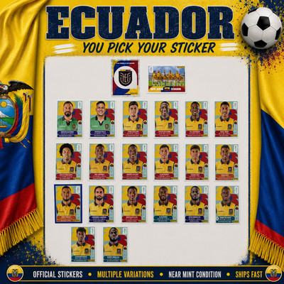 2026 100% Authentic Panini FIFA World Cup Ecuador Stickers Pick Team Logo Player