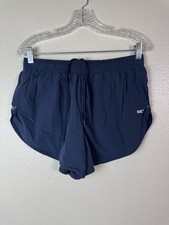SET Active Navy Blue Athletic Running Shorts Womens size Medium Drawstring gym