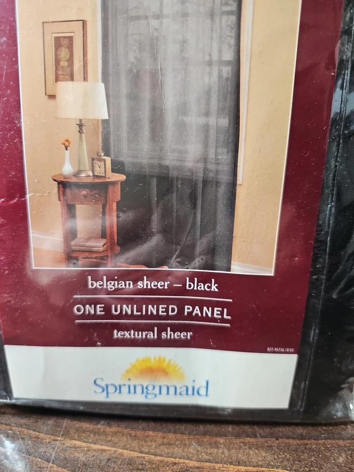 Lot of 2 Sheer Curtain Panels 60 x 84 New Springmaid Belgian Textural Polyester - Image 3 of 4