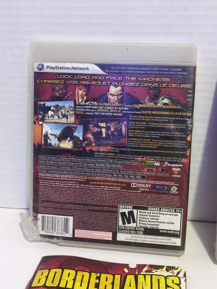Borderlands PS3 Bundle 1 & 2 Sony PlayStation 3 Complete CIB Manual Tested Lot - Image 4 of 4