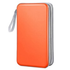 Bivisen CD Case Wallet, 80 Capacity DVD VCD Media Blu-ray 80 Capacity, Orange