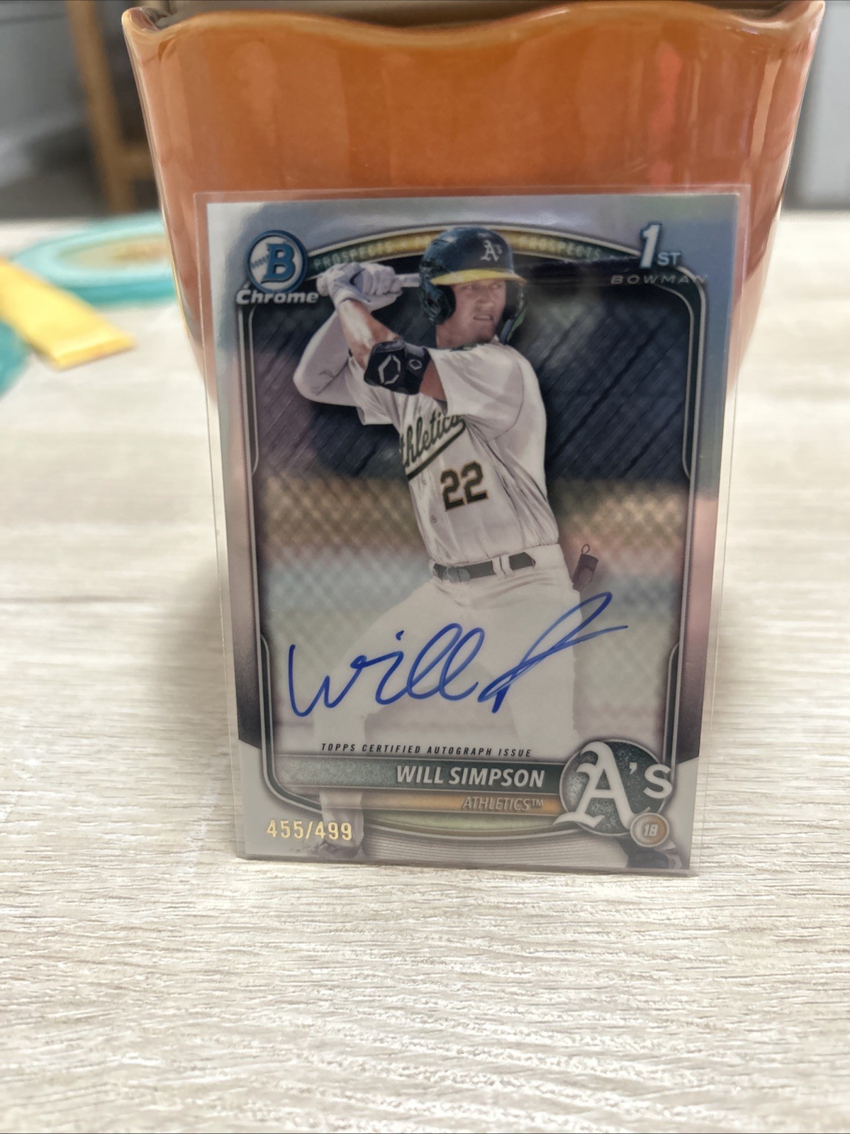 2025 Bowman - Chrome Prospect Autographs Will Simpson #CPA-WSI Refractor /499