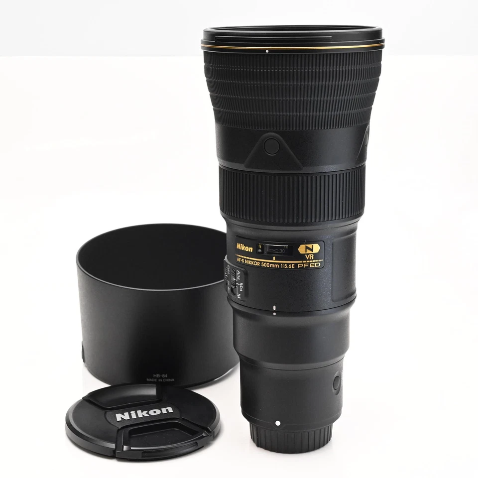 Nikon Nikkor AF-S 500mm f5.6 E PF ED VR Lens w/Wimberley Tripod Foot #549