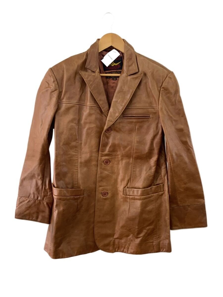 B-Mccoy S Steerhide Leather Tailored Jacket/40/Leather/Brw/Plain 7734