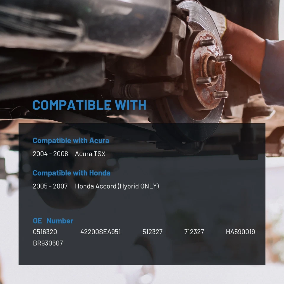 For 2004 2005 - 2008 Acura TSX 2005 - 2007 Honda Accord Wheel Hub Bearings Rear Foto 2 de 4