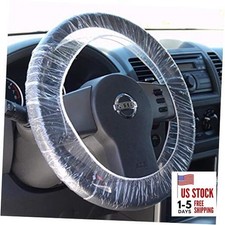 Steering Wheel Protector Clear Plastic Cover Disposable Pack of 100 Universal