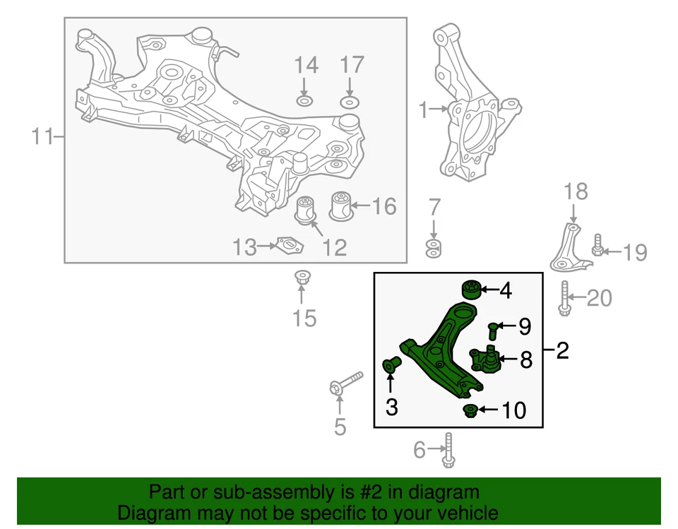 Brazo de control inferior delantero izquierdo ⭐OEM⭐ 2016-21 Tucson 2017-2022 Sportage 54500D3000 Foto 3 de 4