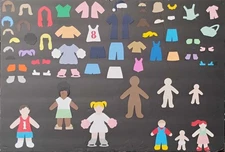 AccuCut Set of 18 Paper Doll Dies, great for kids! school, preschool, & home fun