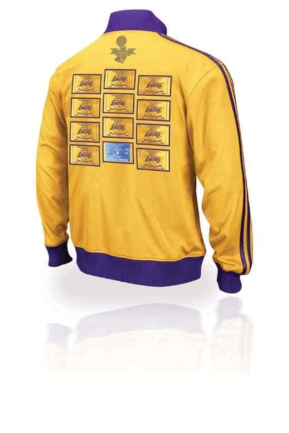 2010 Adidas Lakers Championship Jacket 16 Banners large Lg NBA Los Angeles  la