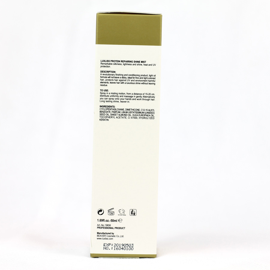 Luxliss Professional Hair Keratin Protein Repearing Shine Mist Protects