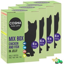 Cosma Original Premium Wet Cat food Pouches in Jelly Mixed Pack Pack 24 x 100g