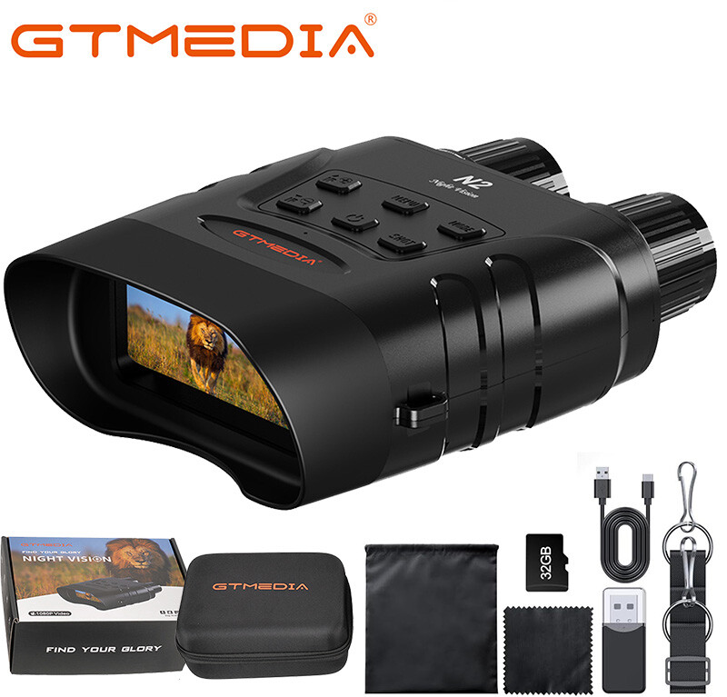 GTMEDIA N2 Night Vision Goggles Digital Infrared Binoculars 5x Zoom AA Batteries