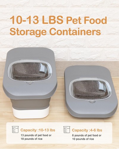 10-13 Lbs Dog Food Stroage Container Collapsible Dog Food Containers with Air... - Picture 2 of 8