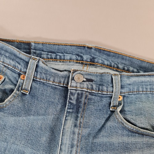 Levis 559 Mens Jeans Blue W33 L30 Relaxed Fit Straight Distressed Stretch Denim - Picture 3 of 12