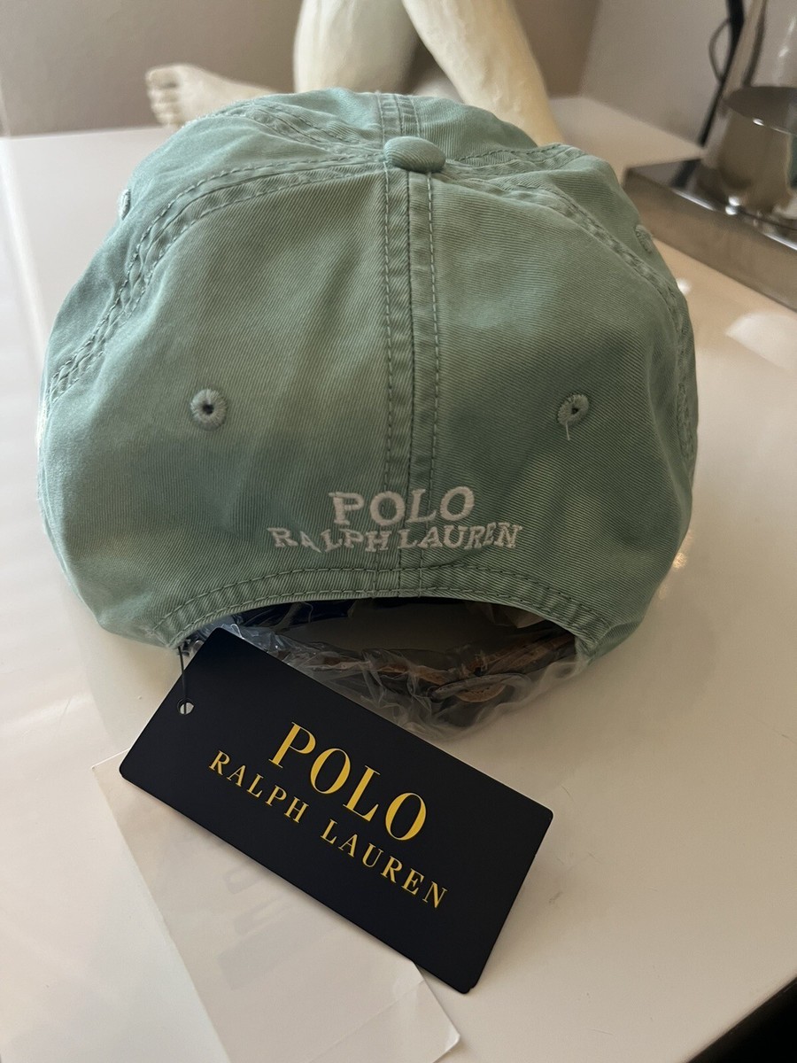 Polo Ralph Lauren Leather Strap Buckle Green Hat Baseball