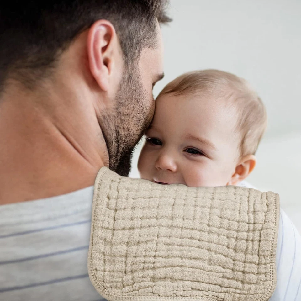 Paquete de 12 paños extra suaves 100 % algodón para eructar muselina | 20""x10"" albaricoque Foto 4 de 4