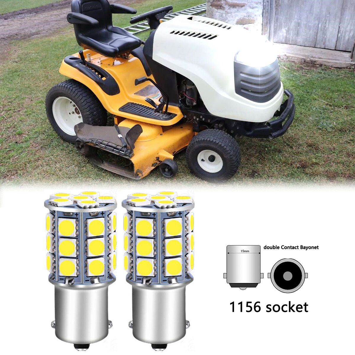 2 SUPER LED light bulbs for Cub Cadet GT 2521 2523 lawn mower bulb 925