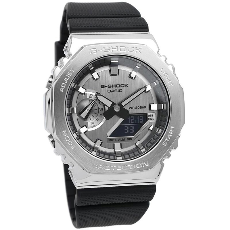 時計 CASIO G-SHOCK GA-2100-1AJF GA2100-1A1 | Monochrome Black Analog-Digital Watch | Casio G