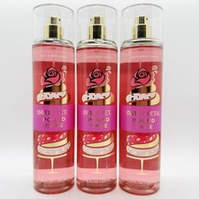3 BATH  BODY WORKS SWEET PETAL POUND CAKE FINE FRAGRANCE BODY MIST SPRAY 8 OZ