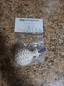 White Flag Pole Finial Topper New In Plastic 