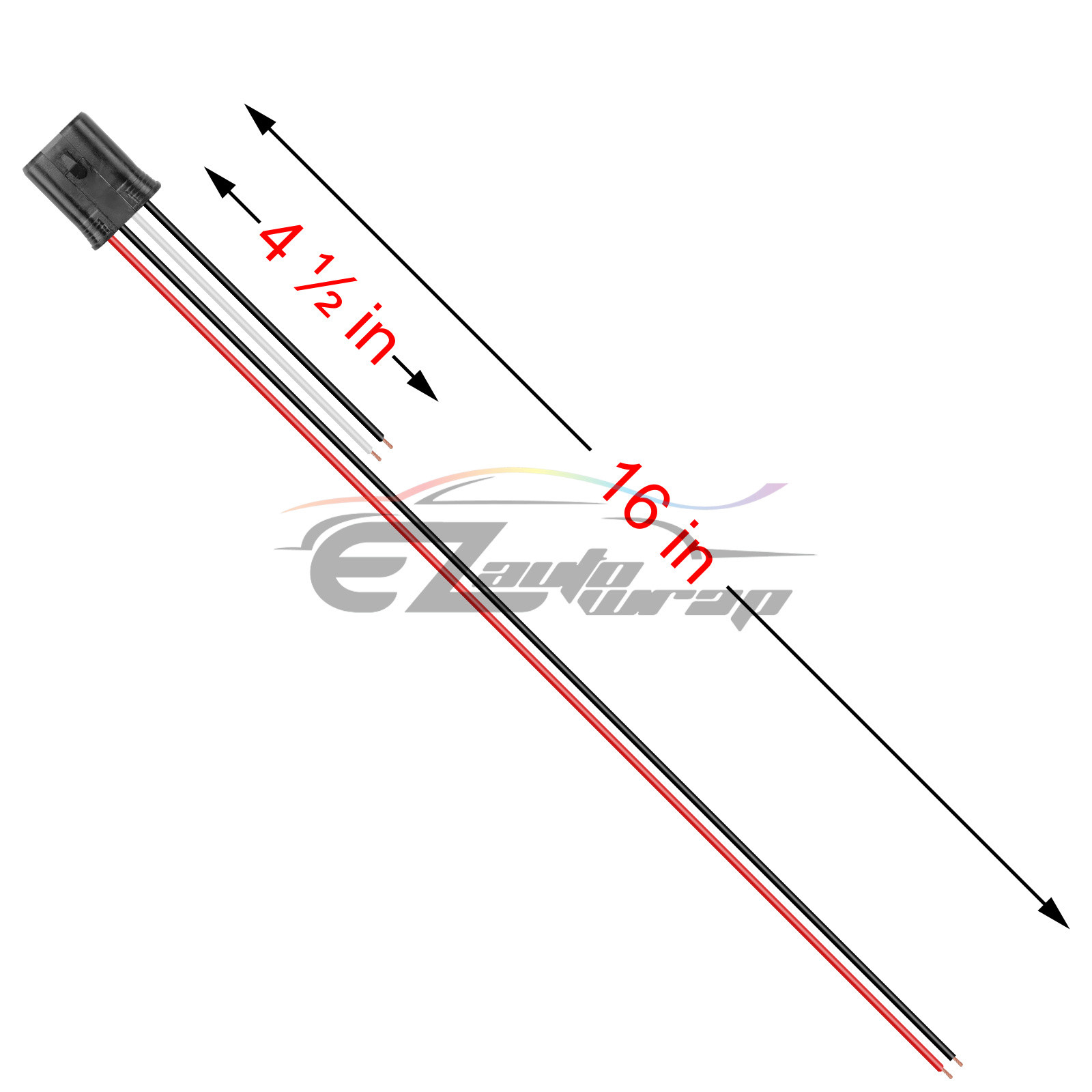 2pcs HID Xenon Ballast Extension Cable Cord Harness Connector Wires 16