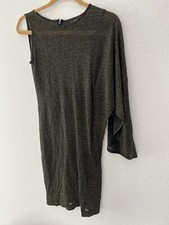 Ted Baker London Womens Back Dress Black Gold One Shoulder Size 1