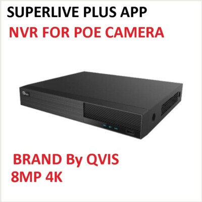 OYN-X/QVIS VIPER NVR 4/8 CH 4K 8MP HD PoE Network NVR CCTV