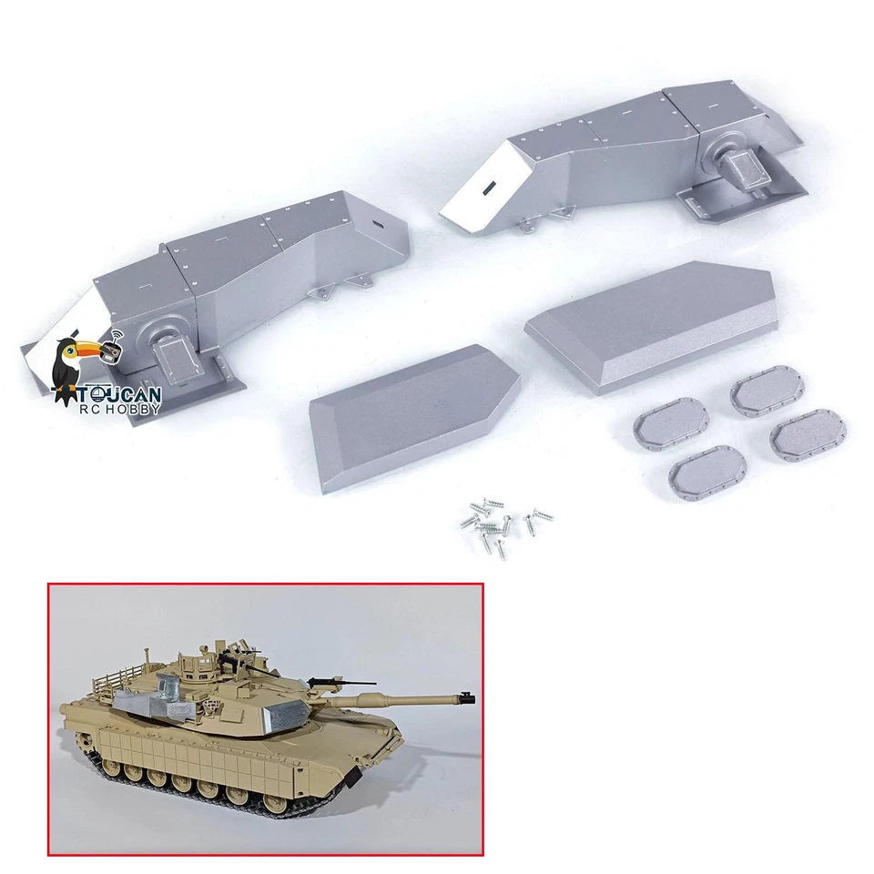 Piezas decorativas de metal para tanque de radiocontrol largo Heng de 1/16 modelo M1A2 Abrams 3918 tanques Foto 2 de 4