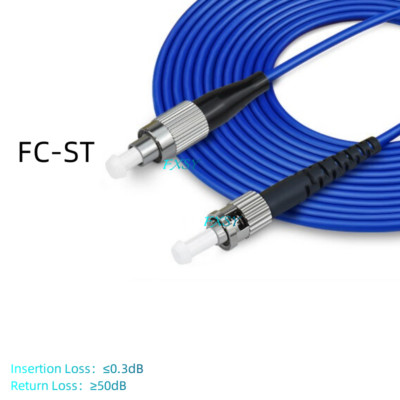 2Pcs 1m 2m 3m 5m 10m 15m FC/UPC to ST/UPC SM OS2 Armored Fiber Optic Patch Cord