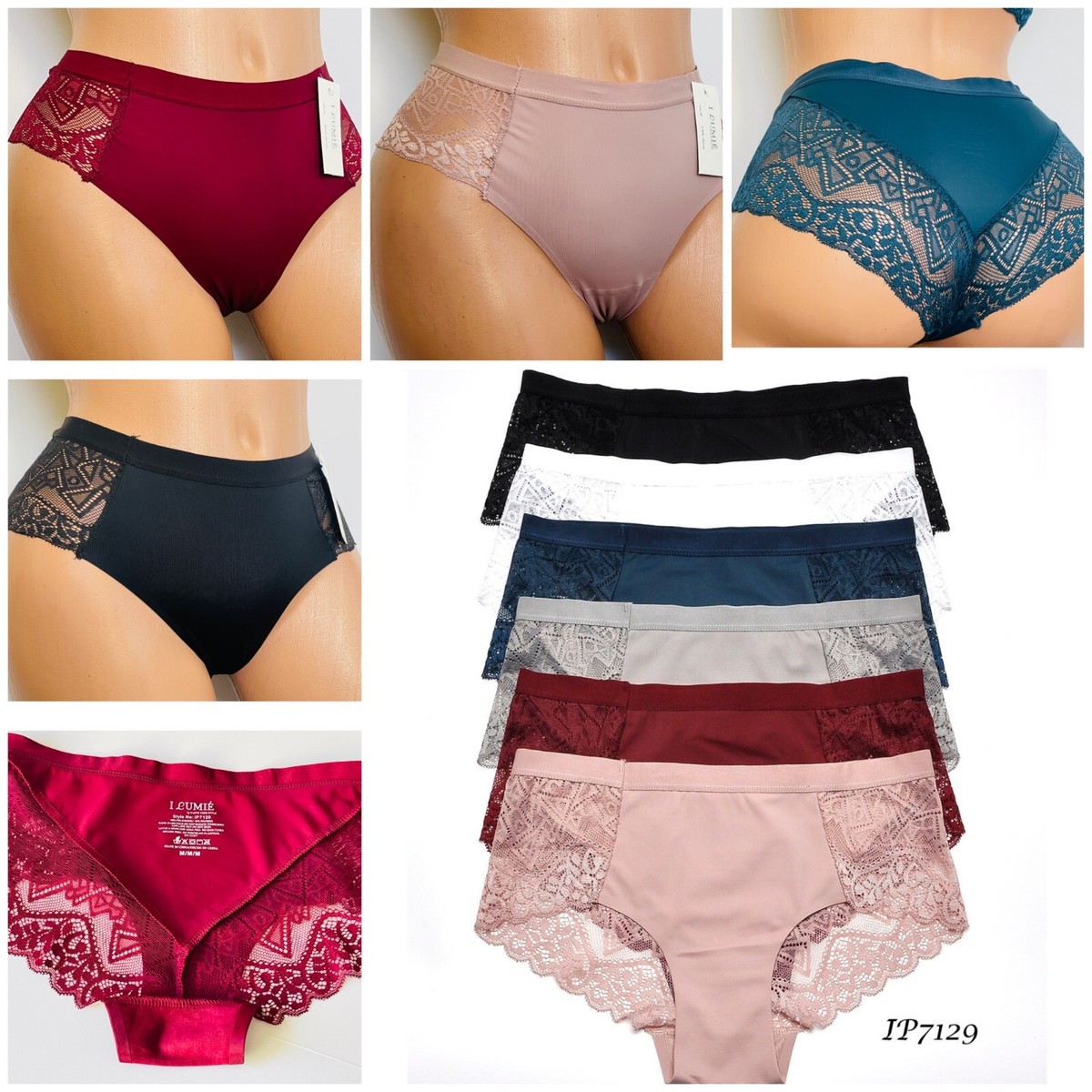 ILYS High Waisted Seamless Panties - No Show, Icy Cool - 3, 6, Or 12 Pack (Multi-Color) 8 thumbnail image