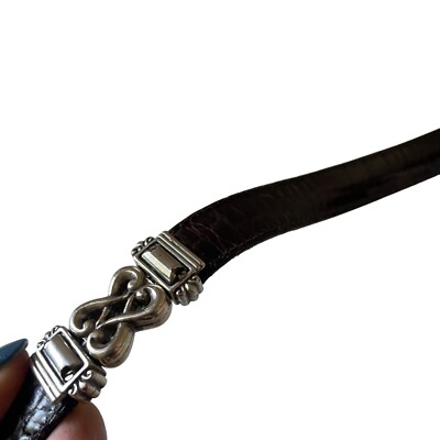Brighton Mixed Metal Reversible Leather Belt Womens Size  display picture 2