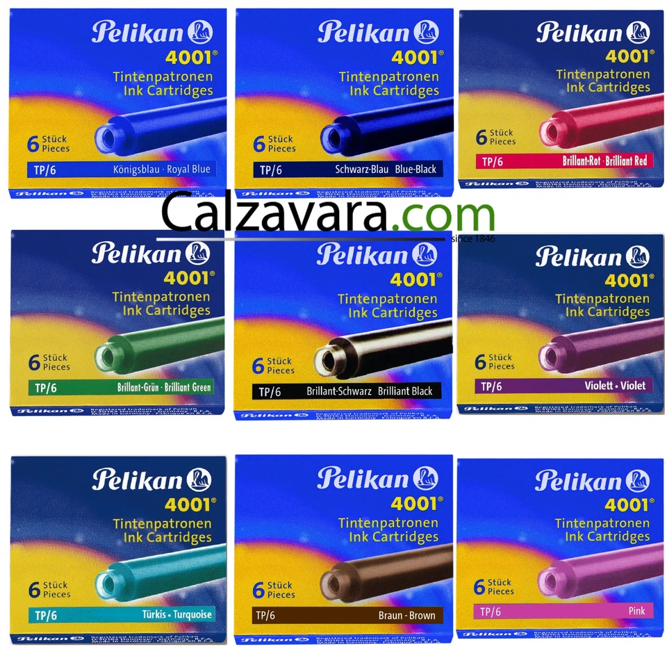 Pelikan Cartucce 4001 TP 6 per Penne Stilografiche - Cartdriges Pelikan
