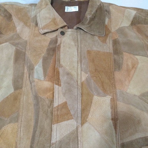 Vintage Patchwork Pigsuede Leather Size Xl Jacket - Picture 7 of 12