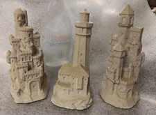 Vintage Set of 3 Mr. Sandman ~Sand Castle Sculptures - Made in Canada