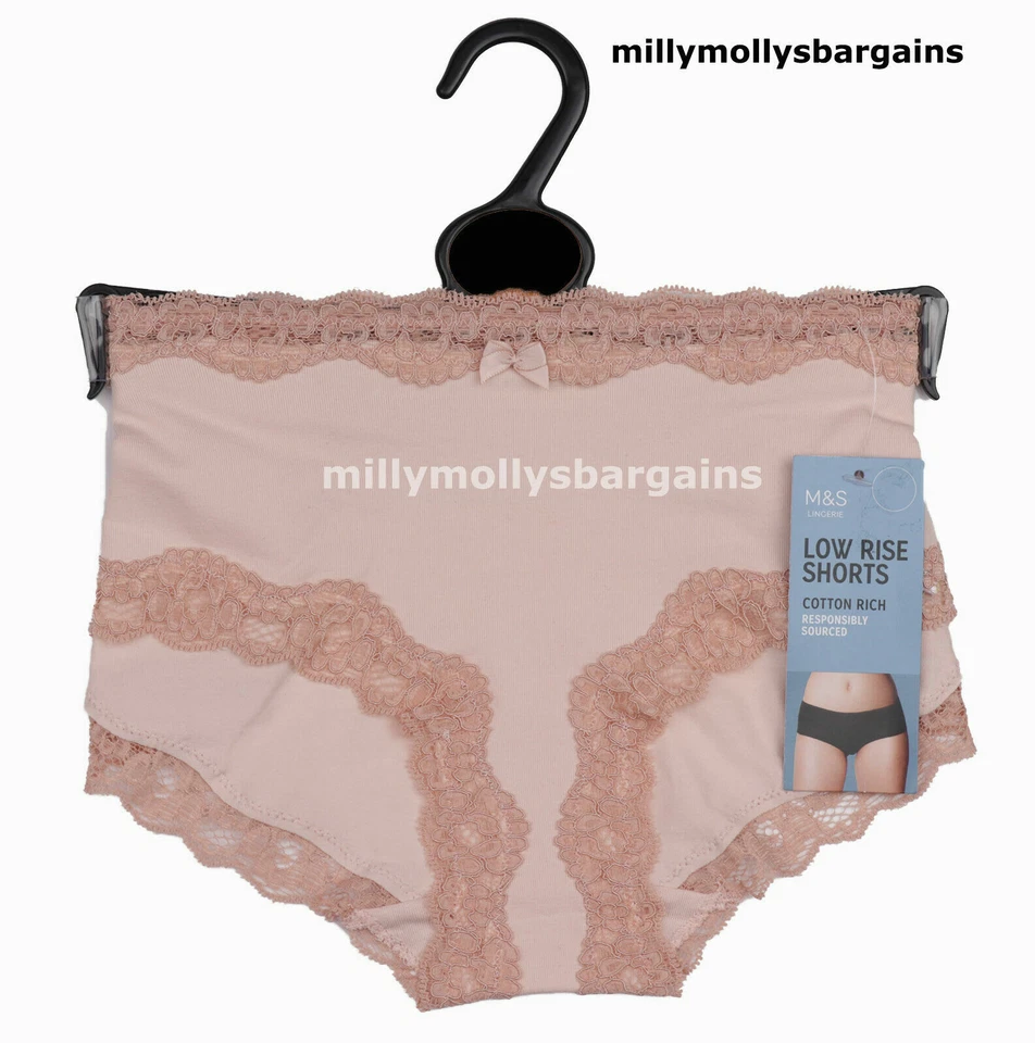 M&S Low Rise Shorts Knickers Pink Womens Size 26 x 2 zz - Image 2 of 4