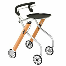 Lets Go Indoor Rollator With Bag and Tray Compact Lightweight Trolley - PR30285