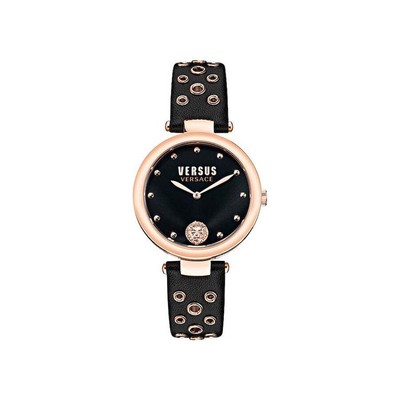 Damenuhr VERSUS By Versace LOS FELIZ VSP1G0321 Leder Schwarz Gold Rose
