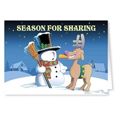 Funny Christmas Card - Time for Sharing? - 18 Cards & Envelopes -  20052a