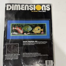 Dimensions Exotic Tropical Fish Cross Stitch Kit 3944 Vintage Resealed