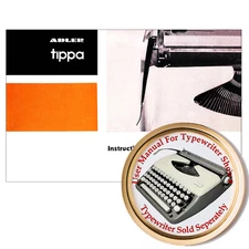 1960s Adler Tippa Typewriter Owner's Manual User Manual Instruction Manual Guide