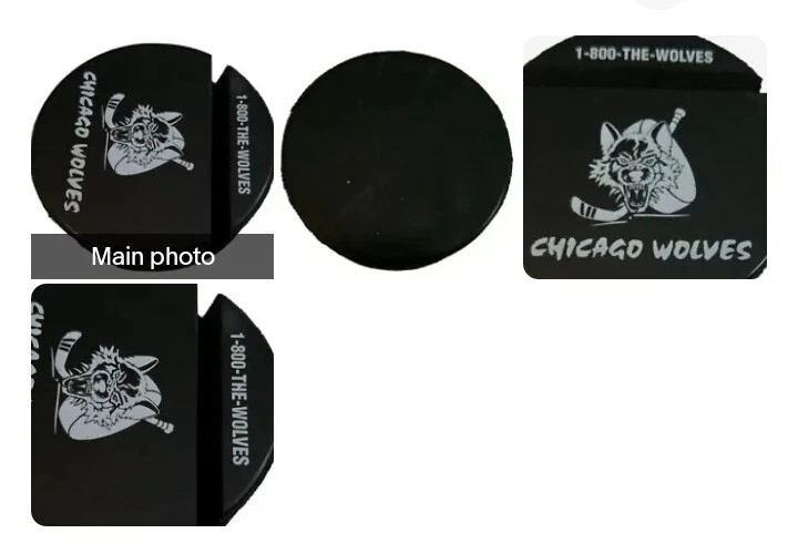 SOPORTE PARA PATÍN / 📱 TELÉFONO ++ DISCO CHICAGO WOLVES DE COLECCIÓN RARO HECHO EN CIRCONITA CÚBICA 1-800- Foto 3 de 4