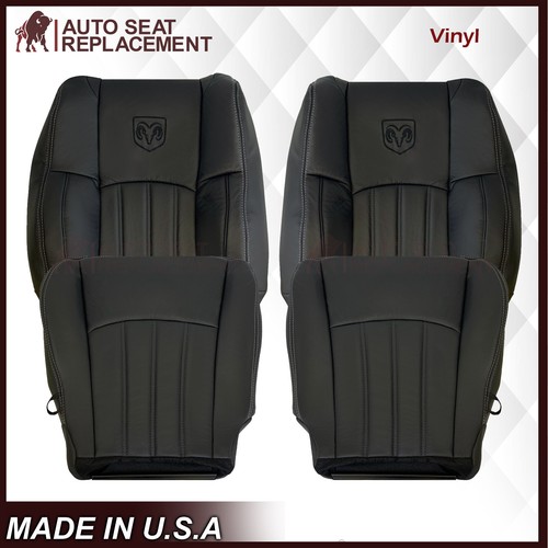 Fits 2009 2010 2011 2012 Dodge Ram Laramie Syn. Leather Seat Cover Slate Gray - Bild 1 von 27