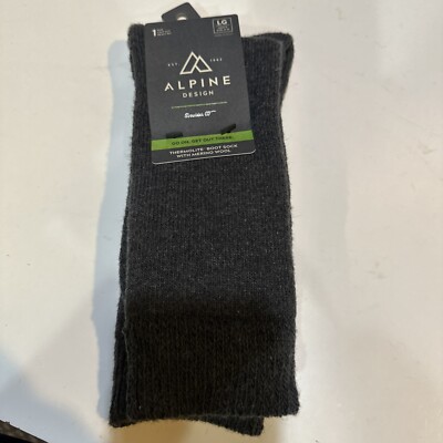 Alpine Design Thermolite Wool Crew Socks Men s Size L