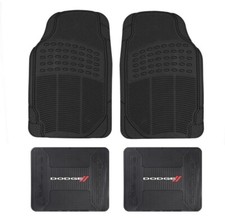 New 4pc Black Dodge All Weather Heavy Duty Rubber Floor Mats