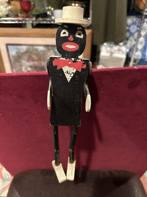 Folk Art Wooden Jointed Man Walking Toy