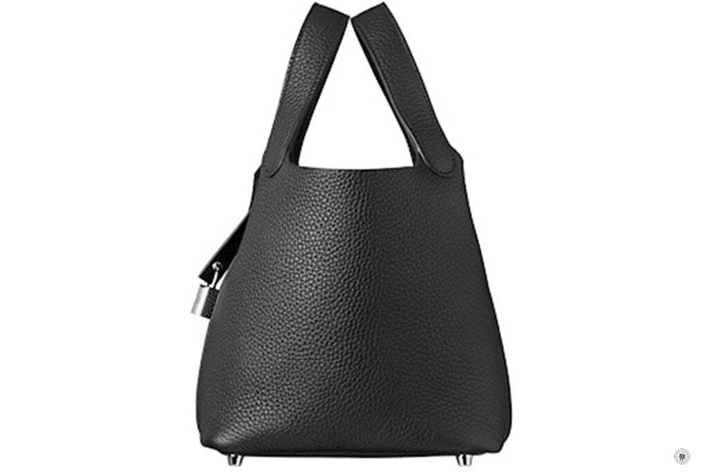 Hermes Picotin Lock PM Black / CK89 Taurillon Clemence 22 Tote Bag PHW