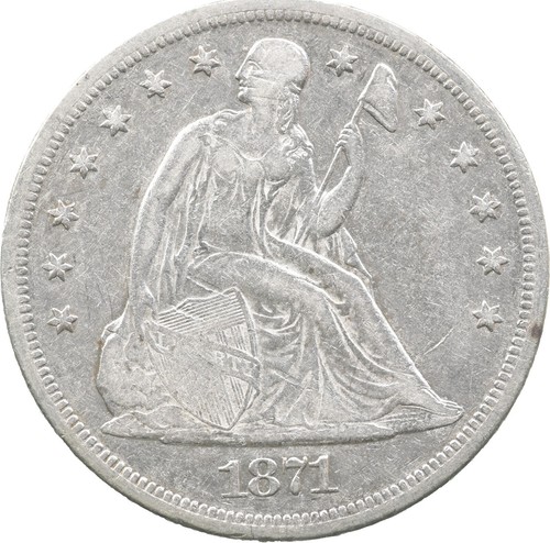 1871 Seated Liberty Silver Dollar *8822 | eBay