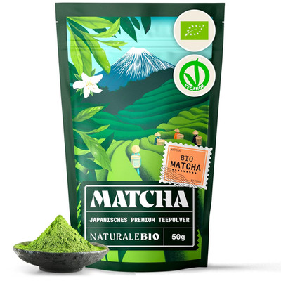 Matcha Tee Pulver Bio Premium Qualität 50g. Original Green Tea Aus Japan. Ideal
